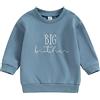 Yassiglia Maglione per bambini piccoli fratelli e grandi fratelli abbinati a maniche lunghe felpa top, Blue & Big Brother, 3-4 Years