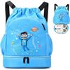 HAGOT Zaino con Coulisse per Bambini, Borsa con Coulisse per Bambini Grande Impermeabile, Zaino Scolastico per Ragazzi e Ragazze, Nuoto, Calcio, Palestra, con Tasca con Cerniera