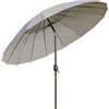 Outsunny Ombrellone da Giardino 2.5x2.5 m Inclinabile con Manovella, Ombrellone da Esterno con 18 Stecche in Metallo e Poliestere 160g/㎡, per Cortile, Terrazza e Balcone, UV30+, Grigio Chiaro