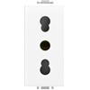 ECOVA PRESA BIPASSO 10A 16A P11/17 BIANCO VP42 COMPATIBILE VIMAR PLANA VP42-MB-ECO27204