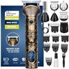 YIDON Tagliacapelli Uomo Professionale, Rasoio Elettrico Barba 6 in 1, Macchinetta per Capelli e Corpo, Regolabarba Tagliabarba Cordless Grooming Trimmer Kit con Display LED, Ricarica Rapida Tipo C