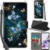 PHINIENLAND Cover per Motorola Moto G13 / G23 / G53 Case PU Pelle Custodia [Kickstand] [Chiusura magnetica] [Slot per Schede], Portafoglio Flip Custodia per Moto G23,Farfalla