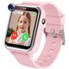 PTHTECHUS Orologio intelligente per bambini, con lettore musicale, video, sveglia, 13 giochi, fotocamera, bambini Smart Watch SOS, regalo adatto per ragazzi e ragazze dai 4 ai 12 anni (Rosa)
