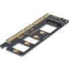 Cablecc NGFF M-Key NVME M.2 SSD vers PCI-E Express 3.0 16x X4 Adaptateur sans support Noir