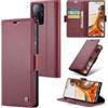 Rerzoiro Cover per Xiaomi 11T 5G / Xiaomi 11T Pro 5G Custodia Portafoglio [Blocco RFID] Premium Pelle PU Wallet Case Flip Libro con Porta Carte Slot Supporto Flip Case per Xiaomi 11T 5G, Rosso