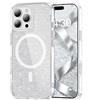 SIYOPINPFY Cover Brillante per iPhone iPhone 13 Pro Max Compatibile con MagSafe, Trasparente Carino Glitter Bling Scintillante per Donne e Ragazze, Custodia Magnetica Antiurto Lucida (Trasparente)