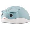 Tynerza Simpatico criceto a forma di criceto, wireless, silenzioso, mini mouse portatile da viaggio, 1200 DPI novità ottica, piccolo mouse senza fili, computer portatile, regalo per bambini (blu)
