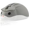 Tynerza Terza Criceto Mouse Senza fili Carino Topo Silenzioso Animale 1200 DPI Portatile Muto da Viaggio dei Cartoni Animati Ottico Cordless Mouse per Ufficio Computer PC Regalo (Grigio)