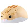 Tynerza Carino animale a forma di criceto senza fili, mouse portatile da viaggio, 1200 DPI novità ottica cordless mouse tranquillo per computer portatile PC regalo (giallo)