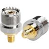 ACONRFTOL SMA UHF Adattatore SMA a UHF SO239 Adattatore Antenna SMA Femmina a UHF Femmina Connettore Coassiale UHF Femmina a SMA Femmina per SDR, Radio Portatili, Radio Amatoriali, Radio CB,2 Pezzi