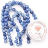 Fukugems Perline con Stretch Cord per Gioielli che fanno Perline di Pietra sciolte per DIY Energy Stone Healing Power Bracelet 8mm=96 pezzi e 1 rotolo cavo Blue Aventurine 8mm