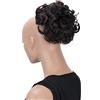 CAISHA Chignon Pezzo Di Capelli Treccia Chignon Chignon Hepburn Cravatta Per Capelli Updos Nero Marrone Scuro Mix HK123