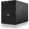 ICY BOX Case Esterno USB-C a 4 alloggiamenti per SSD e Hard Disk da 2,5 pollici e 3,5 pollici, USB 3.1 (Type-C, Gen 2), JBOD, Ventola, SATA, Alluminio, IB-3740-C31