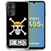 Cokitec Cover rinforzata per Samsung Galaxy A05S Manga One Piece con teschio