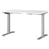 GERMANIA DIE MÖBELMACHER Germania Scrivania 7907-639, in bianco/argento, regolabile in altezza, 120 x 120 x 80 cm (LxAxP)