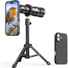 APEXEL Teleobiettivo Portatile con Custodia Integrata per iPhone 17- Obiettivo 36x con Attacco per Treppiede