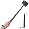 CJMUQHEHH Stick per selfie GoPro, 36/98 cm, impermeabile, allungabile per selfie stick 29-98 cm, asta monopiede in alluminio per GoPro Hero 8 9 10 11 12, per DJI Osmo Action, AKASO EK7000 (blu, 29 cm)