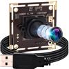 ELP 1080P - Modulo fotocamera USB con microfono, sensore IMX322, per PC, laptop, Plug & Play, webcam per computer Windows Linux Android/Mac OS (obiettivo 3,7 mm)