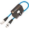 VisioSound Cavo Mic XLR Maschio a Femmina/Microfono bilanciato/Cavo Patch Mic / 7 Colori 0.5m Blu