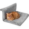 FARYODI Lettino riscaldante per gatti con morbido rivestimento in peluche, amaca riscaldante per gatti, per tutti i termosifoni (grigio)