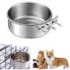 Puasok Ciotola per Cani da Appendere in Acciaio Inox, Ciotola per Gabbia Stabile e Antiribaltamento, Rimovibile e Facile da Pulire, per Acqua e Cibo, Adatta a Cani, Gatti e Piccoli Animali