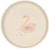 LÄSSIG Piatto per bambini senza melamina, senza BPA, lavabile in lavastoviglie e nel microonde/Plate PP/Cellulose Little Water Swan