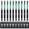 Pronese 10 punte magnetiche per avvitatore a percussione PZ2, PH2 e PZ3, 90 mm, lunghe punte magnetiche in acciaio S2