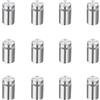 Yxmohala Viti Distanziatrici in Acciaio Inox da Parete, 12 Pezzi Supporto per Vetro, Distanziatori Decorativi per Pubblicità, Targa (Argento Opaco 12 x 20 mm)