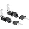 PATIKIL Serratura Cassetti Chiavi 2Pz 1-1/6 (30mm) Cilindro Serratura Lega Zinco Chiave Differente Armadietto Porta Ufficio Casa Buca Delle Lettere Nero