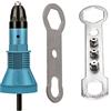 KEWAYO Kit Adattatore Per Rivettatrice Elettrica, pistola per rivetti a batteria Kit, con 4 testine convertibili e 2 chiavi