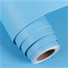 FunStick Carta da Parati Azzurro Cielo Carta da Parati Adesiva Muro Camera Bambini Pellicola Adesiva Blu Pellicola Adesivi per Mobili Tavolo Cameretta Cucina Rivestimento Parete Blu Soggiorno 30CM×5M