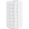 ANDING Vaso bianco Fiori Vaso in ceramica bianca per la decorazione della casa Vaso per erba della pampa vaso Boho vaso moderno vaso decorativo per la casa vaso di argilla vaso di fiori (A9911L bianco