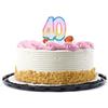 Graziano, Candelina Compleanno 40 Anni Glitter - Con Piedini Plastica, H 8cm, Per Torte Festa