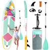 GYMMALL SUP Gonfiabile, Tavola SUP Gonfiabile per Adulti e Ragazzi di Tutti i Livelli, Design Ampio e Antiscivolo della Tavola, con Accessori Premium e Borsa Storage Inclusi