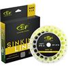 SF Hi-Viz - Lenza per pesca a mosca con punta affondante, peso in avanti, galleggiante/affondante, 30,5 m, IPS5# WF4S/S5, giallo fluorescente e nero