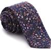 Cencibel Smart Casual Cravatta Liberty Donna Leigh Marino Fiori Coralli e Rose, Blu navy