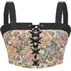 Bslingerie Bslingeire - Corsetto vintage con motivo floreale, crop top, stile retrò, taglie XS-XXL, Floreale, XL