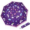 omedecal Ombrello Pieghevole per Bambini Automatico, Antivento con Strisce Riflettenti 360°, Portatile Ombrello da Viaggio per Bambino Ragazzo Ragazza - Unicorno Rosa
