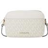 Michael Kors Jet Set Small Signature Logo Camera Crossbody Bag Light Cream