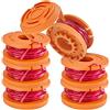 UUBOXS Bobina di Ricambio per decespugliatore Worx,Linea tagliabordi e decespugliatore,WA0004.1/WA0010 Bobine di Filo per WG163 WG180 WG175 WG150 WG160 (6 Bobine + 1 Tappi)
