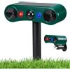 ertlutw Repellente per gatti a ultrasuoni per giardino, deterrente per gatti, ad ultrasuoni, impermeabile, con sensore di movimento PIR e luce lampeggiante, per gatti, cani, animali selvatici