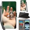 PHINIENLAND Cover per Xiaomi Redmi Note 14 4G PU Pelle Custodia Flip Gatto