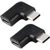 KUOQIY 2 Pezzi Adattatore Angolato Sinistra e Destra Tipo C, Adattatore Angolare USB C, Adattatore USB C 3.1 ad Angolo Retto Maschio a Femmina, per Laptop Tablet Telefono