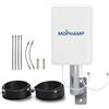 Mophamp MIMO Antenne Doppia Polarizzazione 4G 5G LTE Esterna 698-3800Mhz 8dBi Cavo coassiale doppio da 10 m a bassa perdita compatibile con router/modem/hotspot con porte esterne SMA/TS9