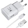 Powersky Caricatore USB con cavo di ricarica USB da 1,5 m per Samsung Galaxy A17 A16 A15 A14 A05s A04s A57 A56 A55 A54 A53 A37 A36 A35 A34 A26 A25 S8 + S9 Plus S10 S10e