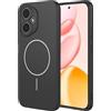 ILING Cover per HONOR 400 5G, Compatibile con la Ricarica Magnetica, Ultrasottile Semplice Tinta Unita Morbido Liquido Silicone TPU Antiurto Matte Custodia (Nero)