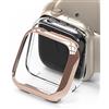 Ringke Slim per Cover Apple Watch 9/8 / 7 45mm - Clear & Chrome Rose Gold | Custodia, 2 pezzi, sottile, leggero, rigida PC