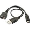Chenyang - Cavo dati OTG da USB-C 3.1 a USB 2.0 femmina, con cavo USB Extra Power, per telefoni cellulari e MacBook Pro