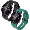 Xisair 2 Cinturini in Silicone Compatibili con Honor Watch GS 3 Sport Cinrurino Honor Watch GS Pro/Honor Watch GS 3i / Honor Watch GS 4 Braccialetto Confortevole e Traspirante per Uomini Donne