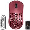ATTACK SHARK R5 Ultra Mouse Gaming Wireless in Fibra di Carbonio 8000Hz, 39g SUPERLIGHT, 42000DPI, Sensore PAW3950MAX, Nordic 52840, Bluetooth/2.4G/USB-C Cabalto, 8K Cavo Spirale, per PC/Mac, Rosso